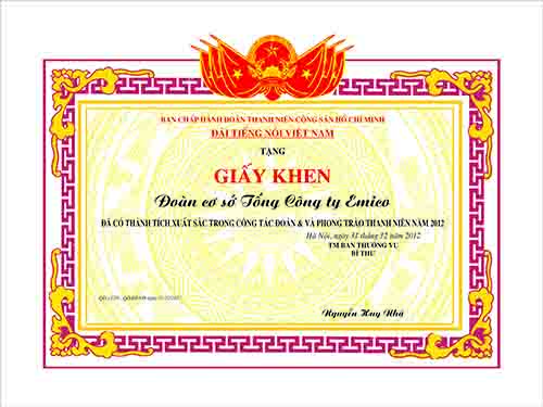 Giấy khen công đoàn 1