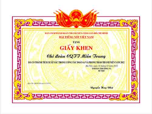 Giấy khen công đoàn 6