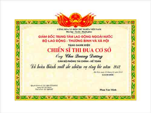 Giấy khen Đảng 3