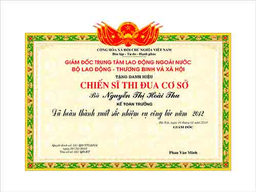 Giấy khen Đảng 6