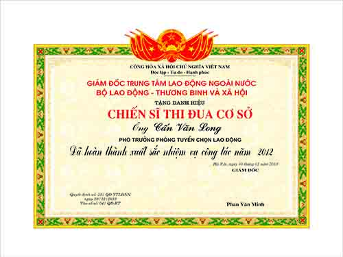 Giấy khen Đảng 7