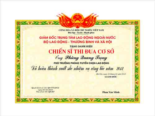 Giấy khen Đảng 8