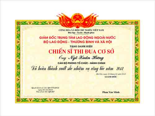 Giấy khen Đảng 12