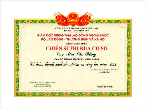 Giấy khen Đảng 13