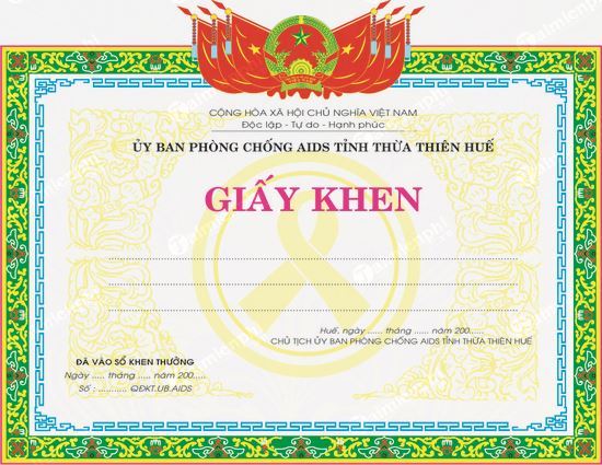 Giấy khen mẫu