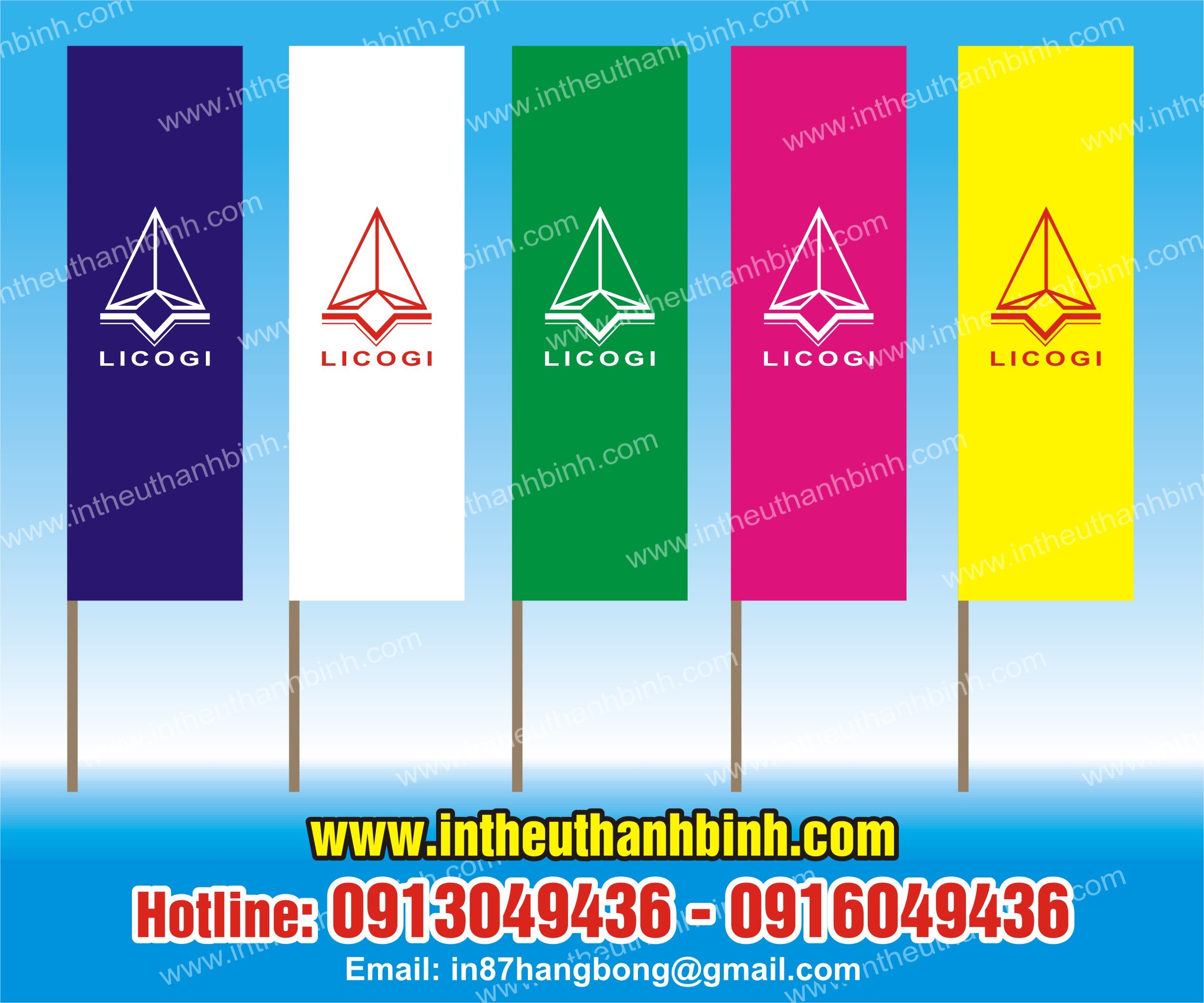 Cờ phướn nhiều màu