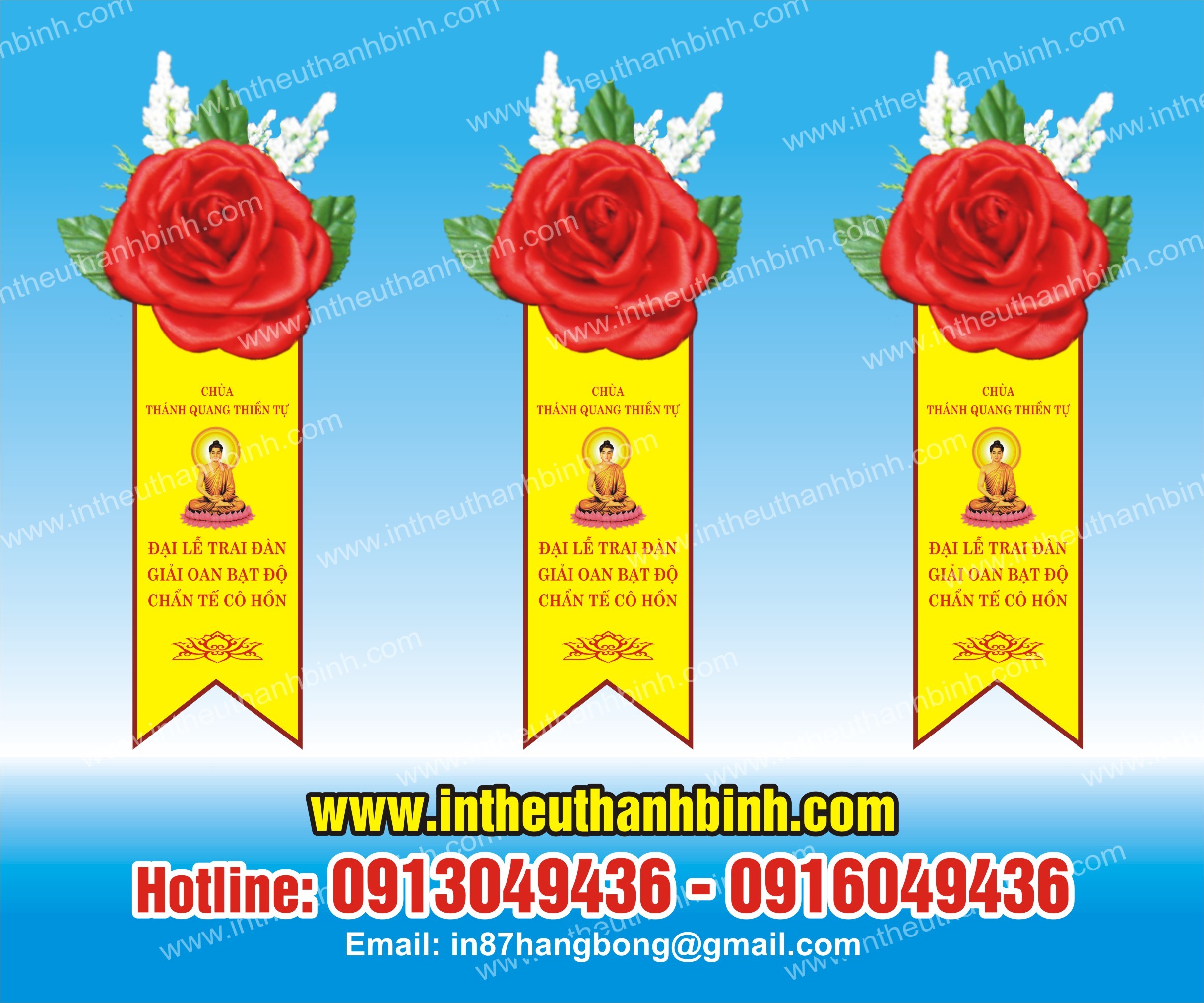 Hoa cài áo Phật đản